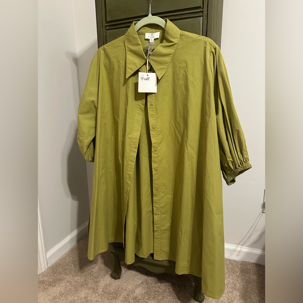 P Cill chartreuse tunic NWT